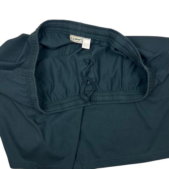 L.L. Bean Knit Shorts men’s XXL elastic waist dark green front pockets nwot - Picture 6 of 7